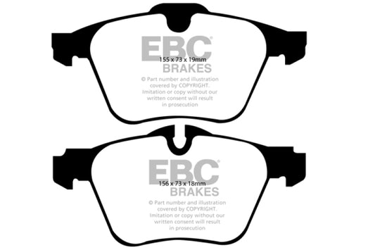 EBC 2016-2018 Volvo S60 2.0L Turbo Greenstuff Front Brake Pads