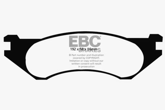 EBC 98-02 Dodge Ram Van B1500 Greenstuff Front Brake Pads