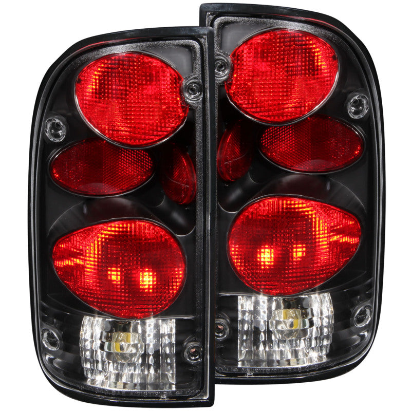 ANZO 1995-2000 Toyota Tacoma Taillights Black