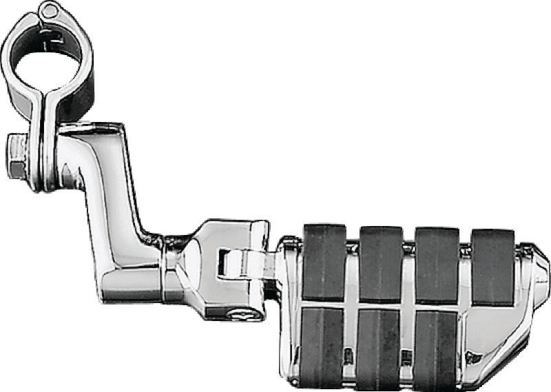 Kuryakyn Dually ISO Offset Highway Pegs With 1-1/4inch Clamp Chrome (Pair)