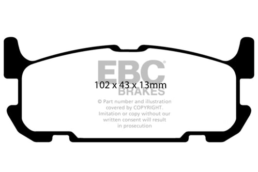 EBC 04-05 Mazda Miata MX5 1.8 (Sports Suspension) Greenstuff Rear Brake Pads