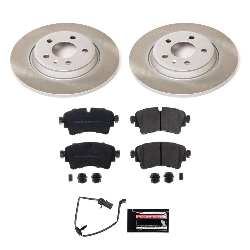 Power Stop 17-20 Audi A4 Rear Semi-Coated Rotor Kit