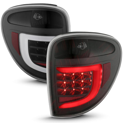 ANZO 2004-2007 Dodge  Grand Caravan LED Tail Lights w/ Light Bar Black Housing Clear Lens