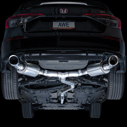 AWE Tuning 22+ Honda Civic Si/Acura Integra Touring Edition Catback Exhaust - Dual Chrome Silver Tip - Precision R