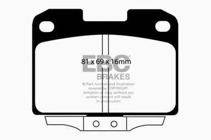 EBC 94-96 Dodge Stealth 3.0 4WD Yellowstuff Rear Brake Pads