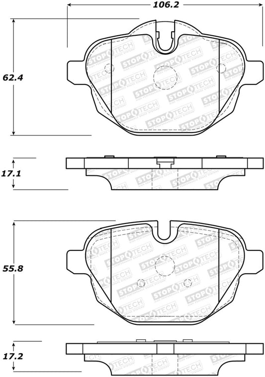 StopTech Street Brake Pads - Rear