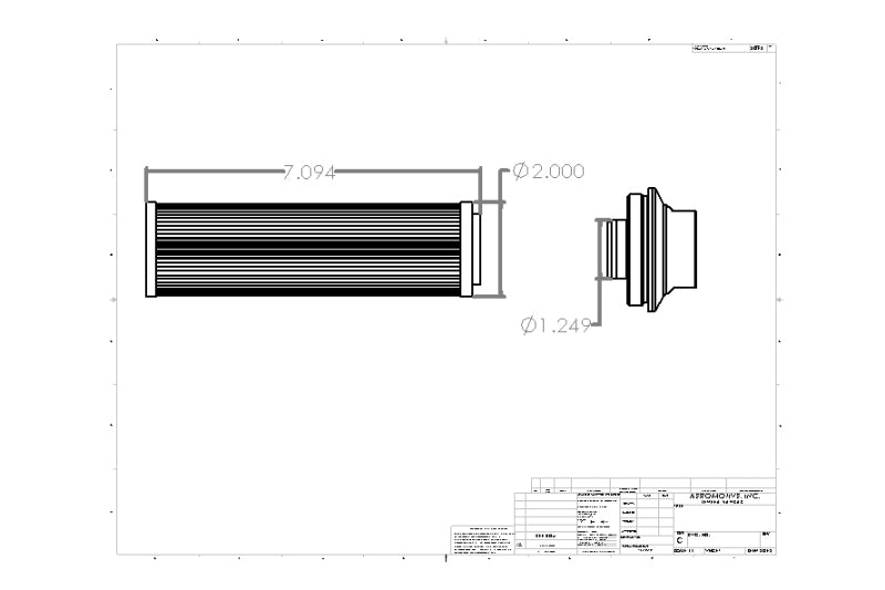 Aeromotive In-Line Filter - AN-16 10 Micron Microglass Element Extreme Flow