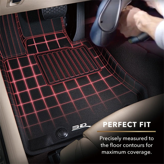 3D MAXpider 2016-2019 Mini Clubman Kagu 2nd Row Floormats - Black