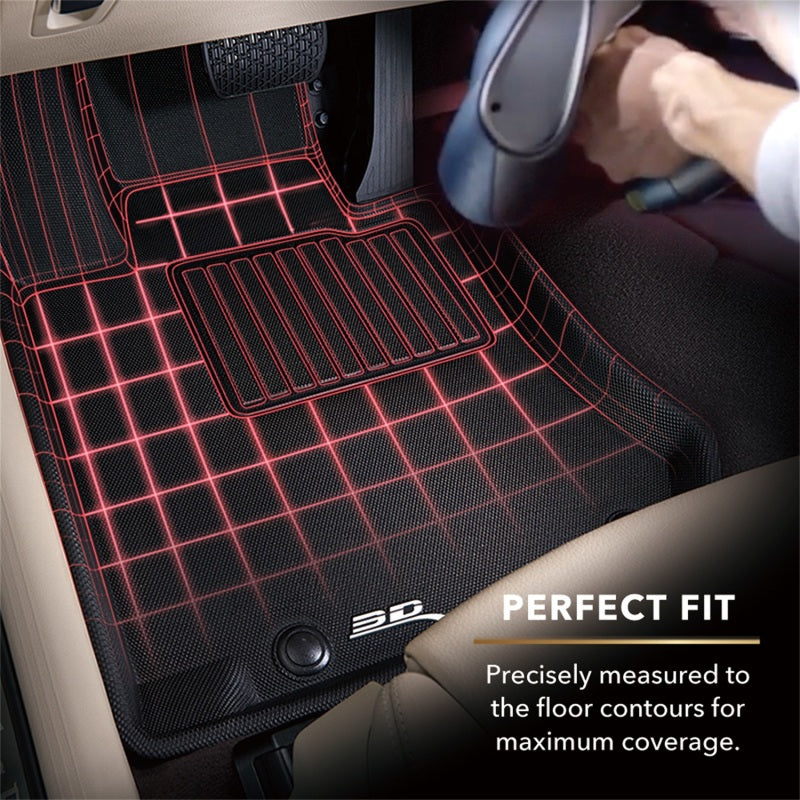 3D MAXpider 2011-2013 Kia Sorento 7-Seats Kagu 2nd Row Floormats - Black