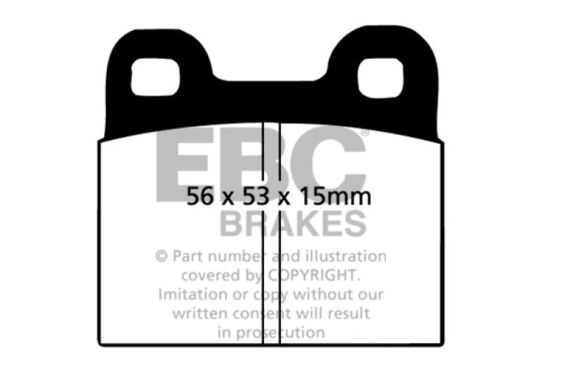 EBC 70-75 Alfa Romeo Montreal 2.6 Redstuff Rear Brake Pads