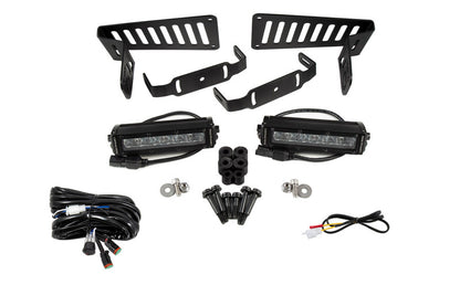 Diode Dynamics 18-21 Jeep JL Wrangler/Gladiator SS6 Cowl LED Bracket Kit - White Driving