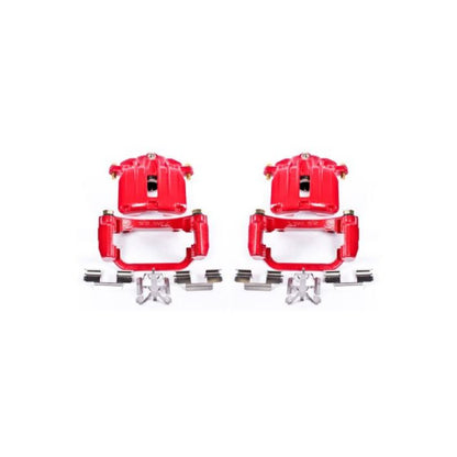 Power Stop 04-05 Cadillac DeVille Rear Red Calipers w/Brackets - Pair