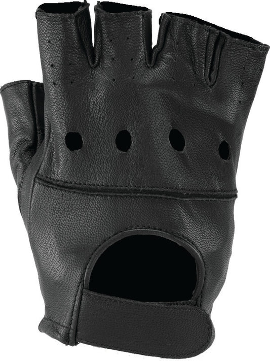 Kuryakyn Leather By River Road Hollister Shorty Gloves Black - Small