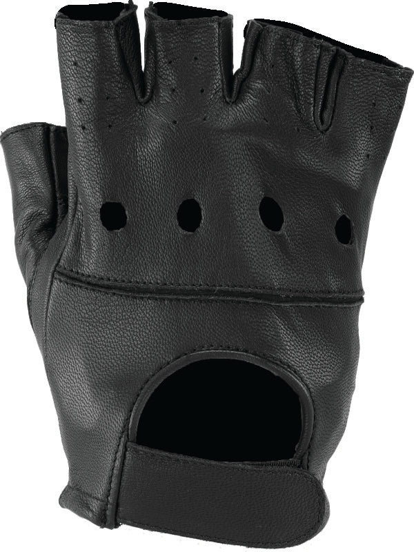 Kuryakyn Leather By River Road Hollister Shorty Gloves Black - Medium