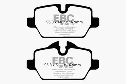 EBC 10+ Mini Countryman 1.6 Cooper Yellowstuff Rear Brake Pads