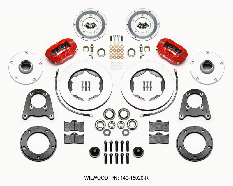 Wilwood Forged Dynalite-M Front Kit 10.75in Red 1950-1955 MG-TD/TF