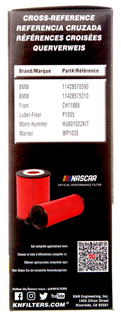 K&N Automotive Oil Filter - 14-17 Mini Cooper 1.5L L3 Gas