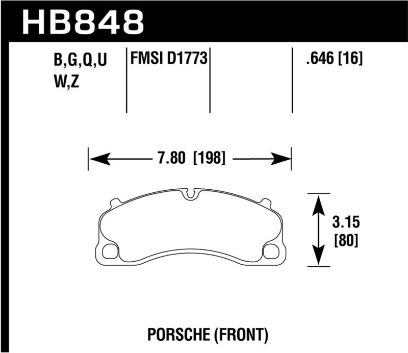 Hawk 14-19 Porsche 911 GT3/GT3 RS / 2016 Porsche Cayman GT4 PC Street Front Brake Pads