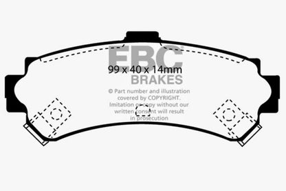 EBC 95-97 Nissan Sentra 1.6 Greenstuff Rear Brake Pads