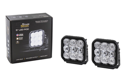 Diode Dynamics SS5 LED Pod Sport - White Driving (Pair)