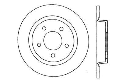 StopTech 04-10 Mazda3 Slotted & Drilled Left Rear Rotor