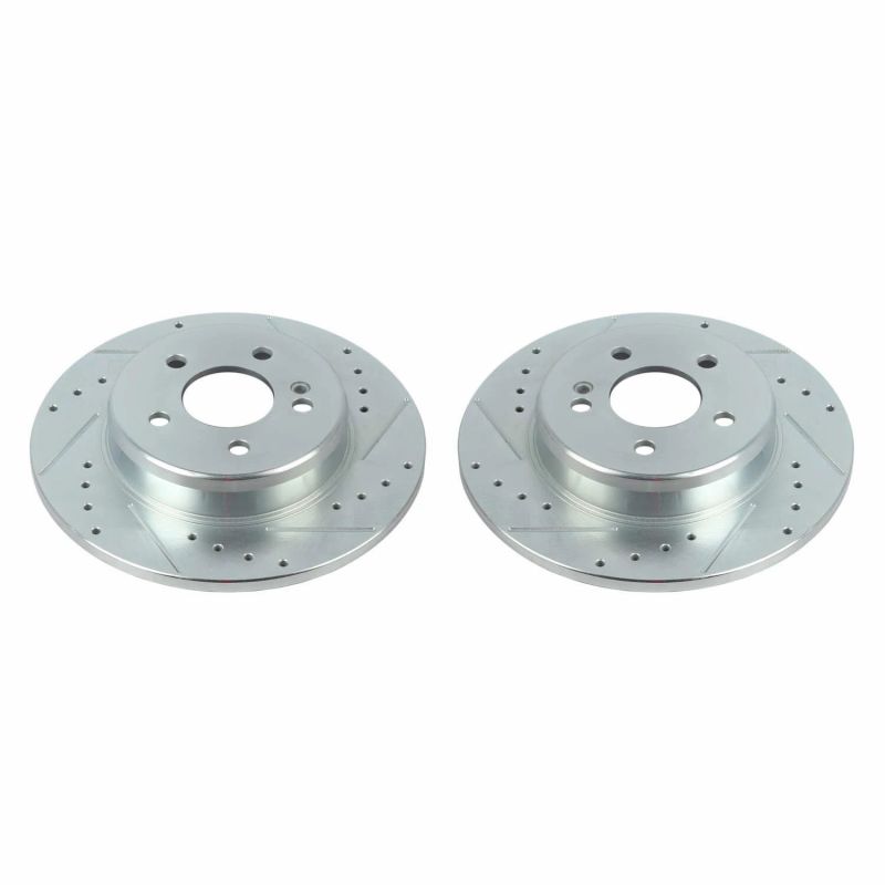 Power Stop 17-18 Mercedes-Benz C300 Rear Evolution Drilled & Slotted Rotors - Pair