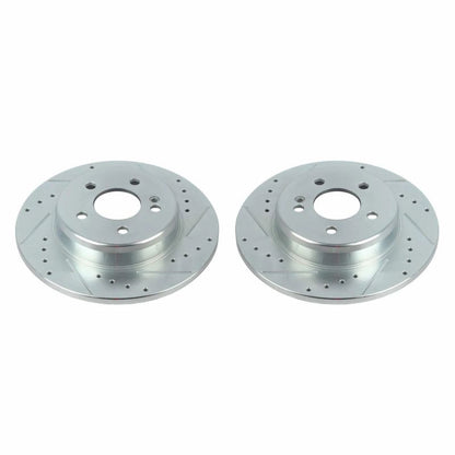 Power Stop 17-18 Mercedes-Benz C300 Rear Evolution Drilled & Slotted Rotors - Pair