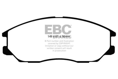 EBC 04-05 Hyundai XG 350 3.5 Yellowstuff Front Brake Pads