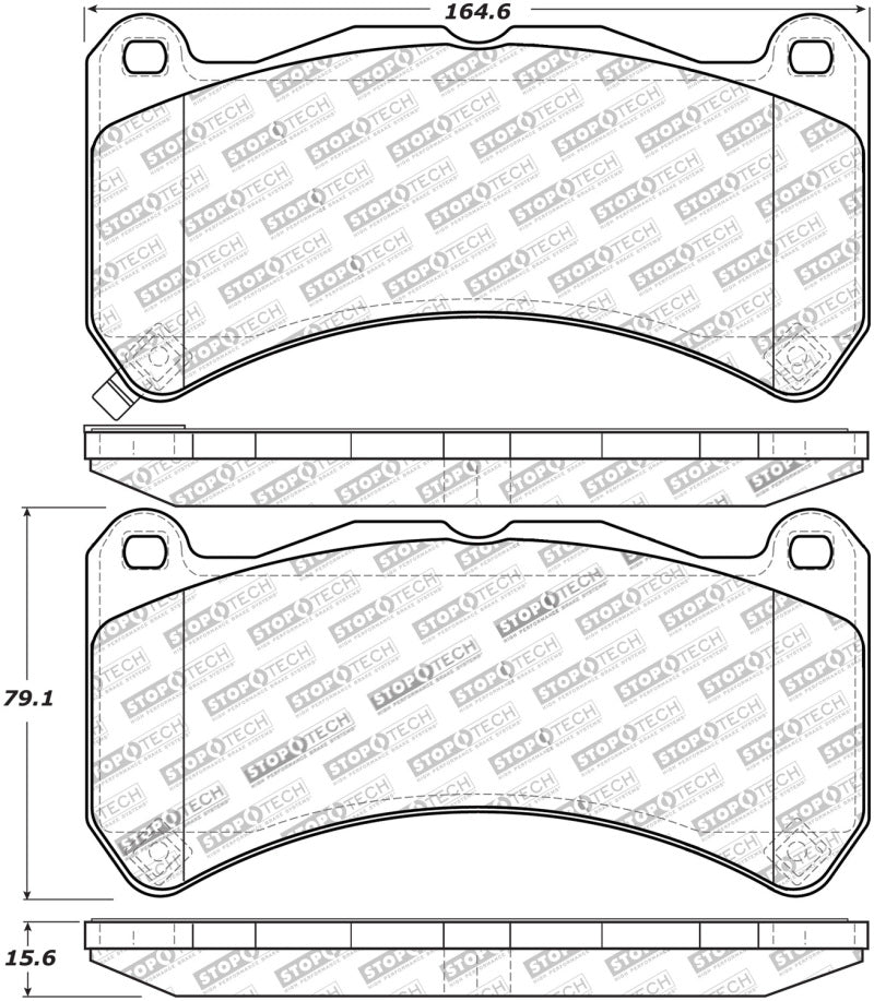 StopTech Performance 08-09 Lexus IS F Front Brake Pads