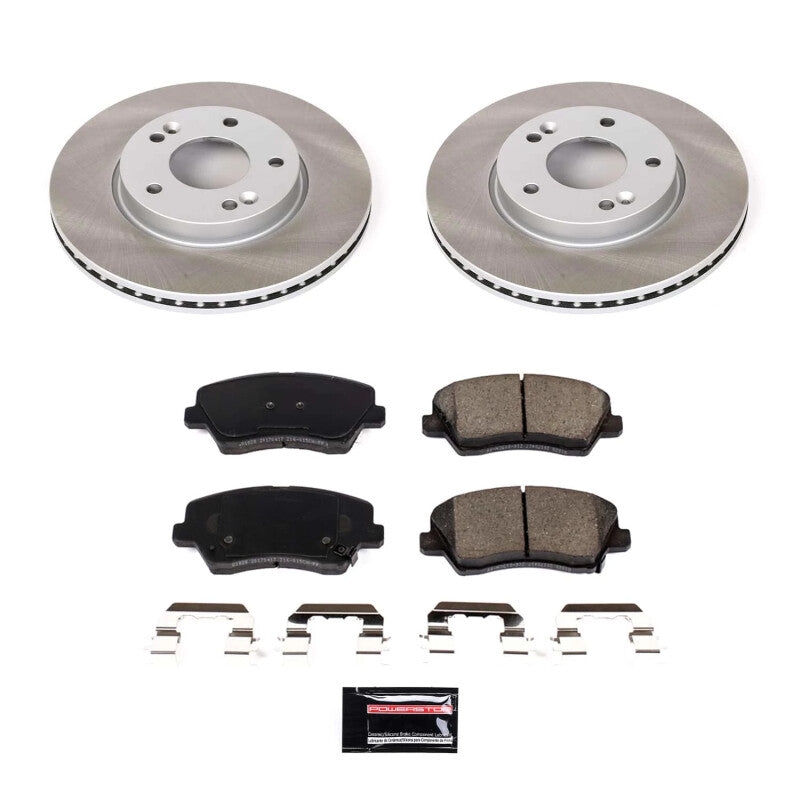 Power Stop 17-18 Kia Forte5 Front Semi-Coated Rotor Kit