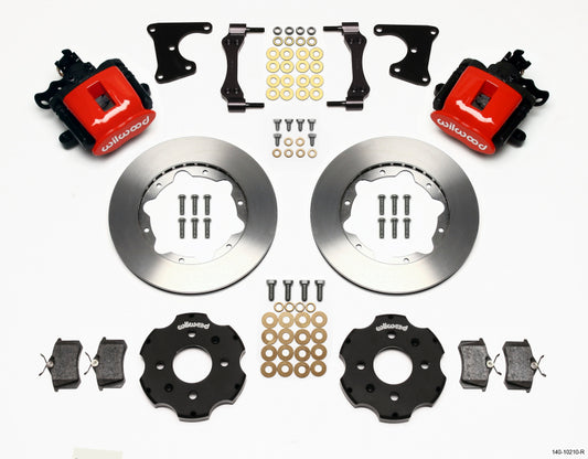 Wilwood Combination Parking Brake Rear Kit 11.00in Red Civic / Integra Drum 2.71 Hub Offset