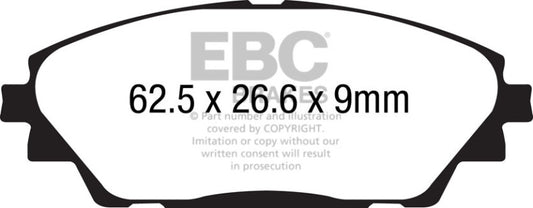 EBC 14+ Mazda 3 2.0 (Japan Build) Ultimax2 Front Brake Pads