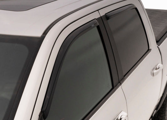 AVS 16-18 Nissan Titan XD Crew Cab Ventvisor In-Channel Front & Rear Window Deflectors 4pc - Smoke