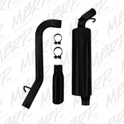 MBRP 97-99 Jeep Wrangler (TJ) Inline-4 2.5L, Inline-6 4.0L 2 1/2in Cat Back Single Side Black Coated