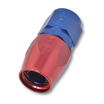 Russell Performance -8 AN Red/Blue Straight Full Flow Hose End