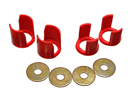 Energy Suspension 89-94 Nissan 240SX (S13) Red Rear Subframe Insert Set - a supplement to the subfra