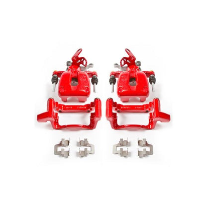 Power Stop 08-09 Audi A3 Rear Red Calipers w/Brackets - Pair