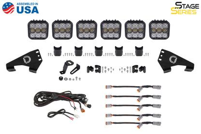 Diode Dynamics 20-Present Polaris RZR SS5 Sport CrossLink Roof - White Combo Lightbar Kit