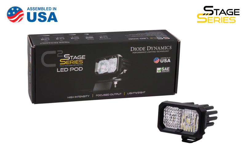 Diode Dynamics Stage Series 2 In LED Pod Sport - White Combo Standard RBL Each