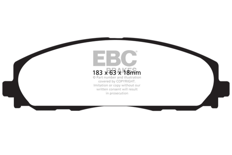 EBC 12+ Chrysler Town & Country 3.6 Ultimax2 Front Brake Pads