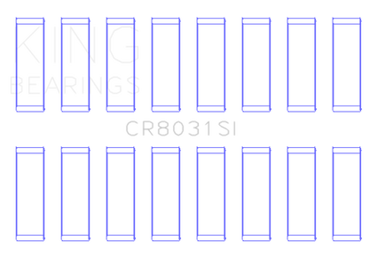 King Engine Bearings Chrysler Jeep V8 287 4.7L (Od+.002in) (Size +0.75mm) Connecting Rod Bearing Set