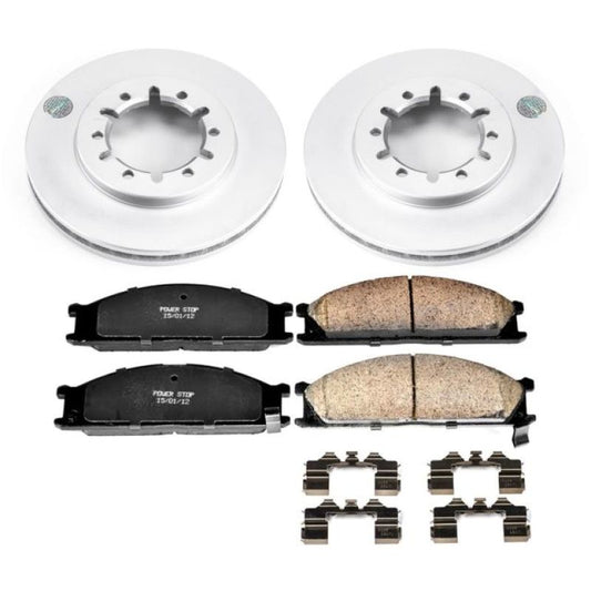 Power Stop 99-04 Nissan Frontier Front Z17 Evolution Geomet Coated Brake Kit