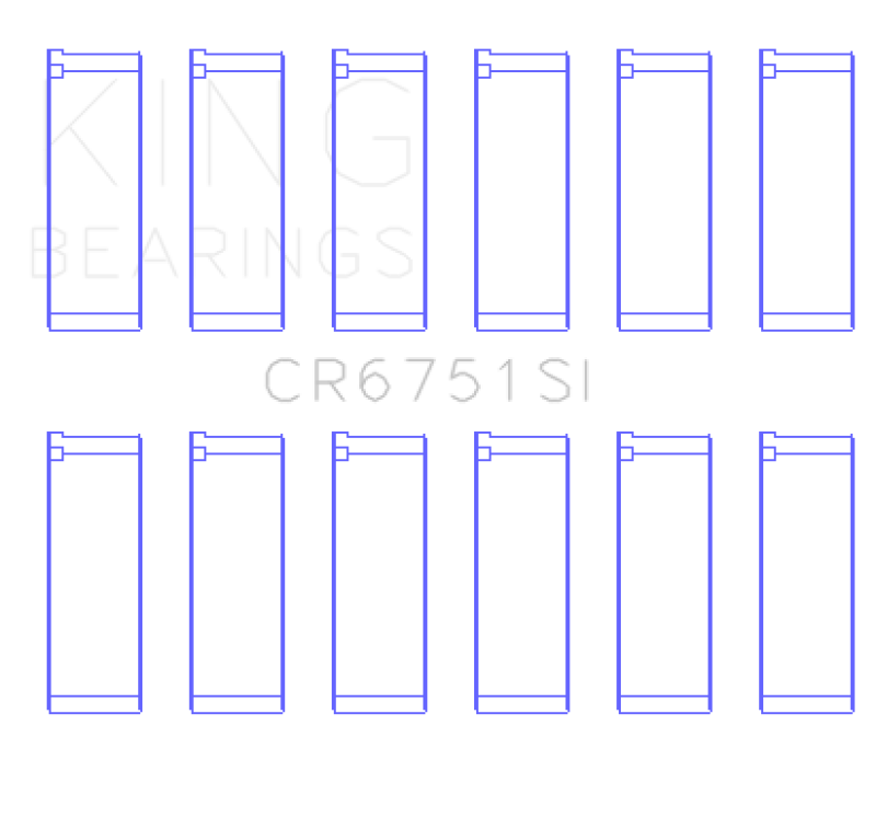 King Engine Bearings Ford 155 (Size +0.25mm) Connecting Rod Bearing Set