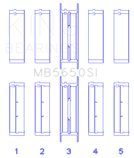 King Engine Bearings Ford 370/429/460 16B OHV Main Bearing Set - Set Of 10