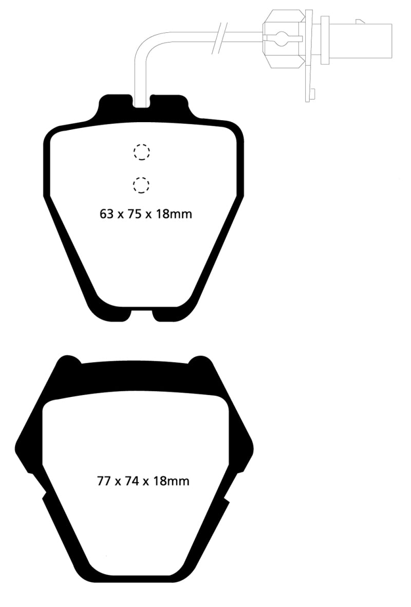 EBC 99-01 Audi A6 Quattro 2.7 Twin Turbo Sedan (8 Pad Set) Ultimax2 Front Brake Pads