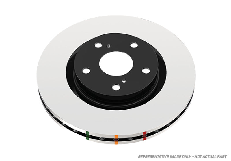DBA Subaru WRX STi Brembo 6 Pot Spec R Yellow Calipers 19in Rim 4000 Series Stand Rear Brake Rotor