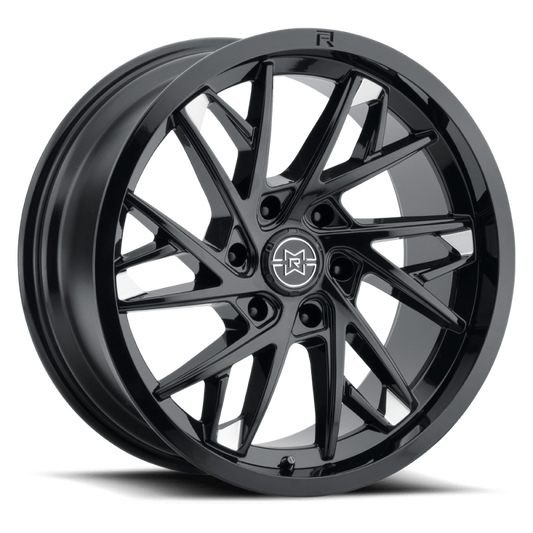 Method Raised MR801 20x10 / 6x5.5 BP / 10mm Offset / 106.25mm Bore - Gloss Black Milled Wheel