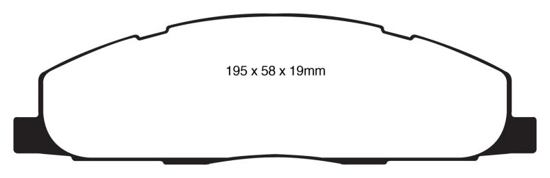 EBC 09-11 Dodge Ram 2500 Pick-up 5.7 2WD/4WD Yellowstuff Rear Brake Pads