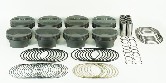 Mahle MS Piston Set SBC 435ci 4.165in Bore 4.000in Stroke 6.0in Rod 0.927 Pin 4cc 13.9 CR Set of 8