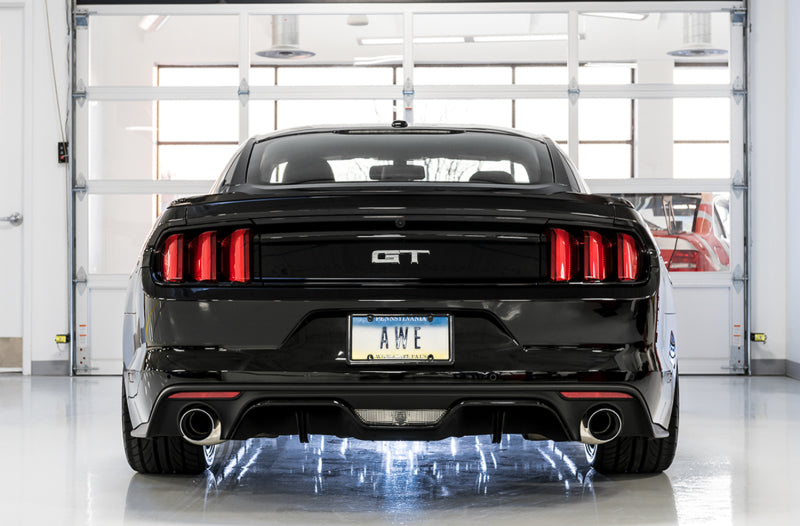 AWE Tuning S550 Mustang GT Cat-back Exhaust - Touring Edition (Chrome Silver Tips) - Precision R